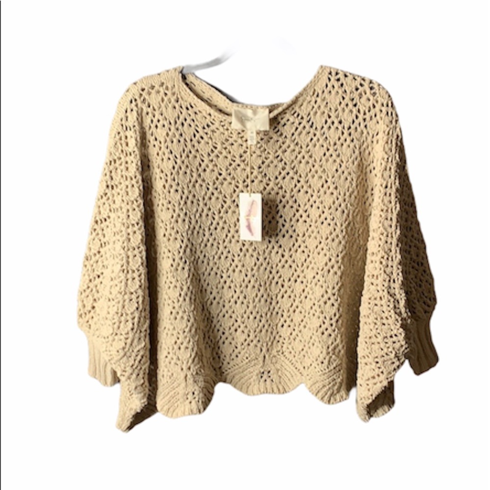 Jessica Simpson Beige Boho Crotchet Sweater  XS